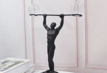 举重人物铜雕厂家 现代运动员铜雕 男人举重铜雕制作