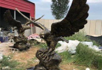 老鹰铜雕厂家 抽象动物铜雕