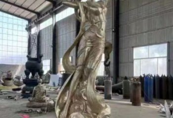 抽象仙女铜雕厂家 办公室人像铜雕