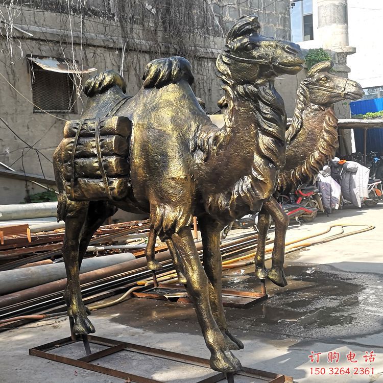街头丝绸之路铜雕厂家 城市铜雕