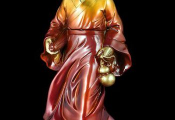 街头铸铜华佗雕塑 大型别墅区名医雕塑 黄铜药王雕塑