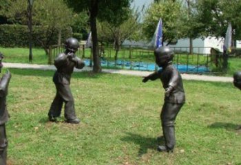 草地小孩子雕塑厂家 现代校园儿童雕塑 大型童趣雕塑