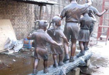 广场小孩子雕塑厂家 抽象景观儿童雕塑 烤漆童趣雕塑
